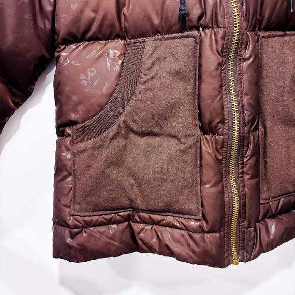 WOOLRICH Brown floral down puffer coat | Warm winter jacket * - Picture 6 of 9